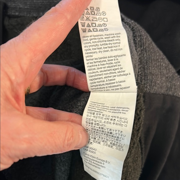 🍄SALE Calvin Klein Medium Men's Gray & Black Full-Zip Jacket - Picture 7 of 8